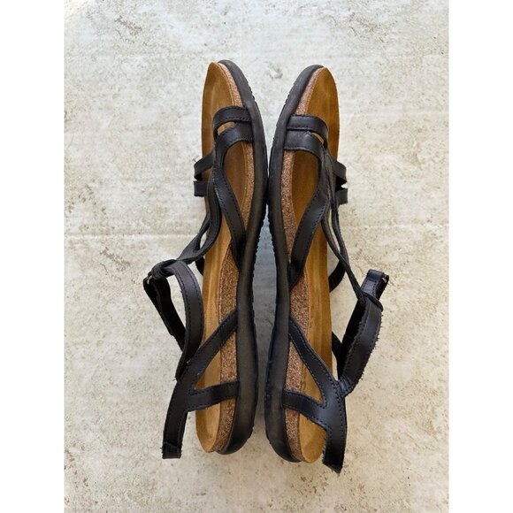 Naot Womens Strappy Black Leather Sandals Size 41 EU - Picture 8 of 10